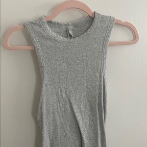 Gray Sleeveless Ribbed SKIMS Dress